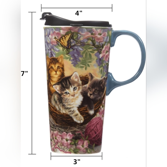 Adorable Travel Cat / Kitten Mug / Tumbler - Picture 3 of 8